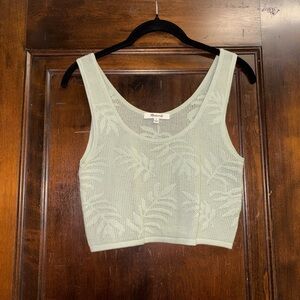 Madewell Light Green Knit Crop Top
